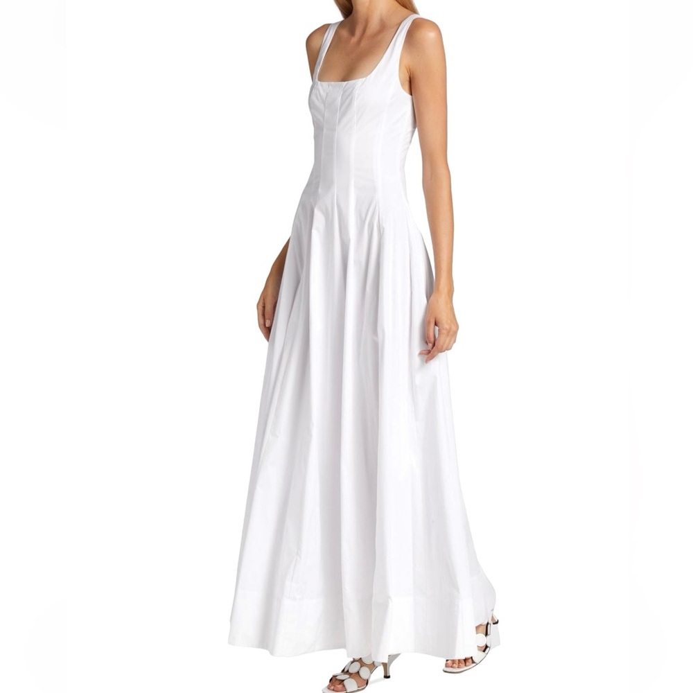 πΊπHPππΊ NWT Staud Wells Maxi Dress White - Picture 13 of 16